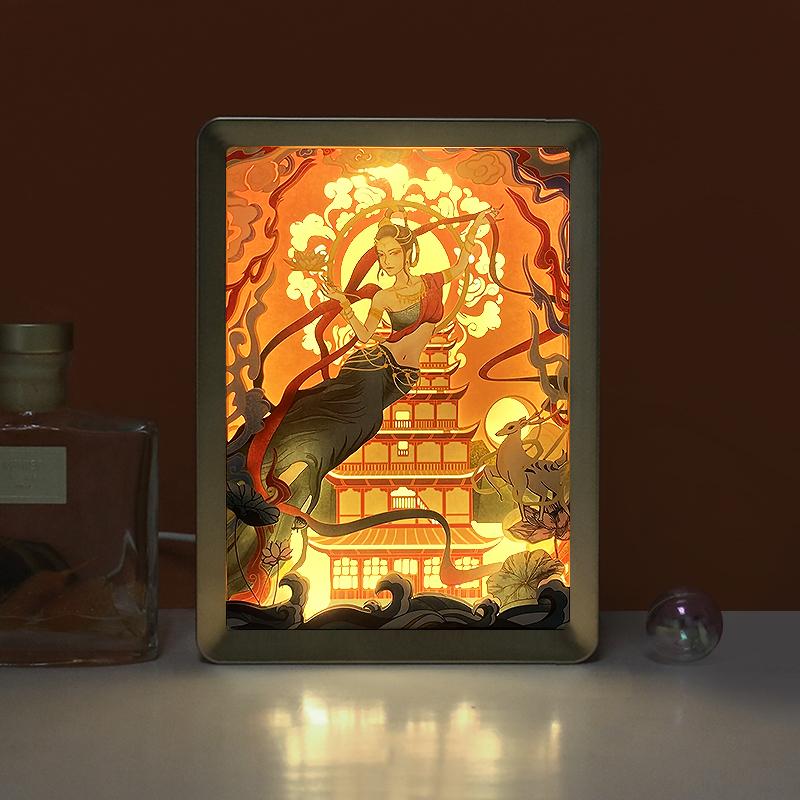 光影紙雕，夢(mèng)回敦煌I家居氛圍夜間裝飾燈定制