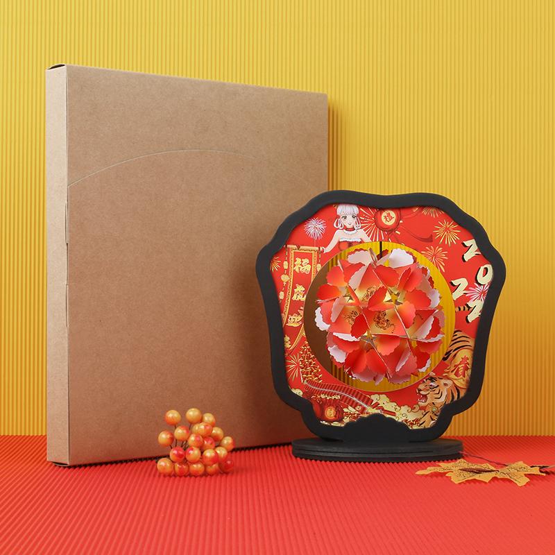 福虎迎春紙藝燈