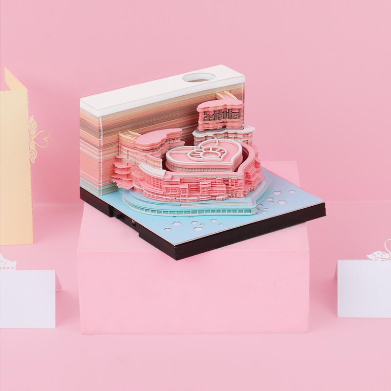 情人節(jié)-愛情堡壘3D便簽帶燈