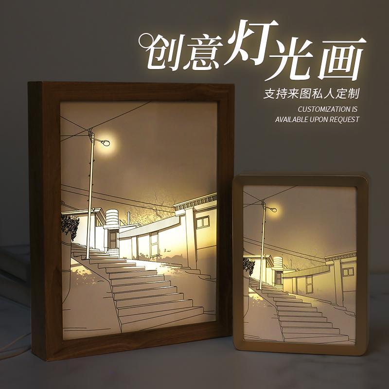 燈光畫-路燈下的階梯